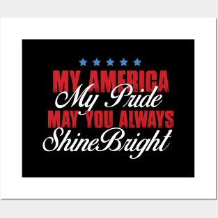 My America My Pride T-shirt Posters and Art